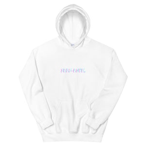 Unisex Hoodie Self Love White Print